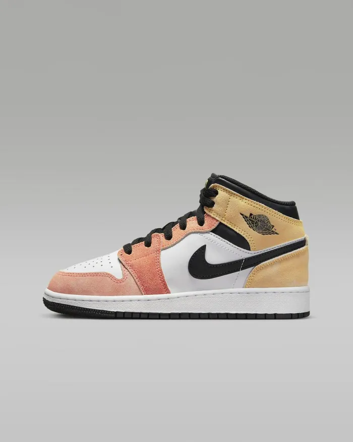 Kids Nike Jordan Air Jordan 1 Mid SE Magic Emberwhiteblacksundial