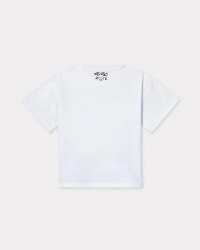 Kids Shortsleeved Cotton Tshirt White Kenzo Tshirts And Sweatshirts