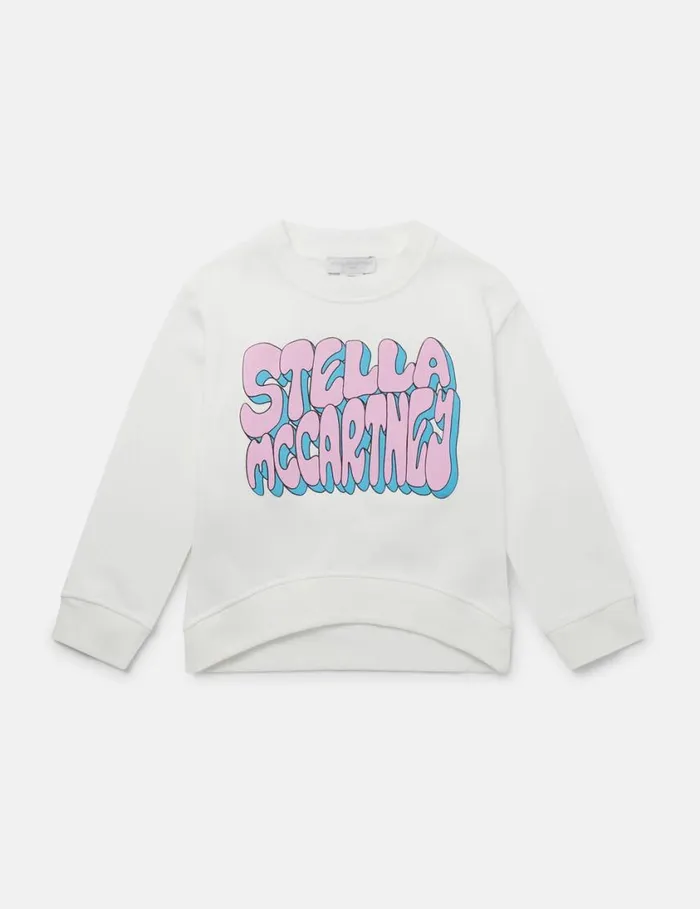 Kids Stella Graphic Sweatshirt Ivory Stella McCartney Sweaters and Cardigans