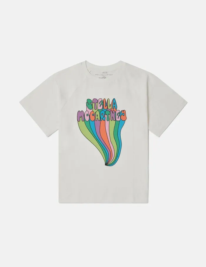 Kids Stella Graphic TShirt Ivory Stella McCartney TShirts And Tops