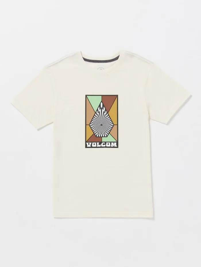 Kids TShirts and Tanks Volcom Big Boys Mosiac Short Sleeve Tee 8211 Off White Heater