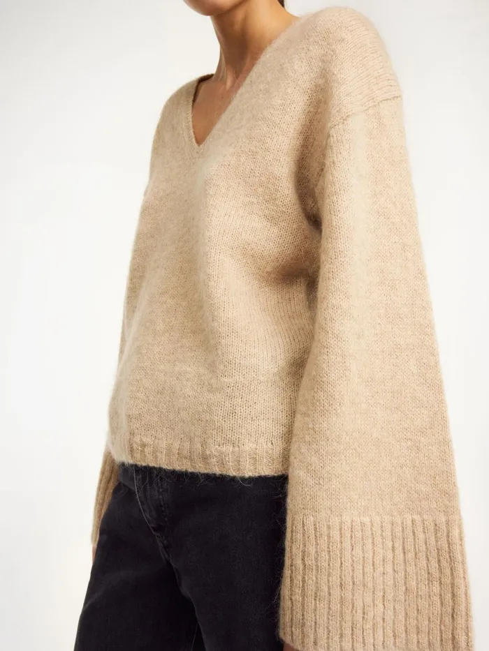 Knitwear Women By Malene Birger Cimone Sweater Twill Beige Knitwear Women By Malene Birger Cimone Sweater Twill Beige