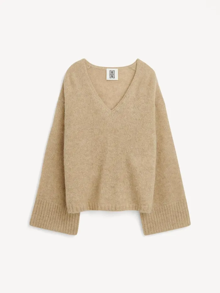 Knitwear Women By Malene Birger Cimone Sweater Twill Beige Knitwear Women By Malene Birger Cimone Sweater Twill Beige