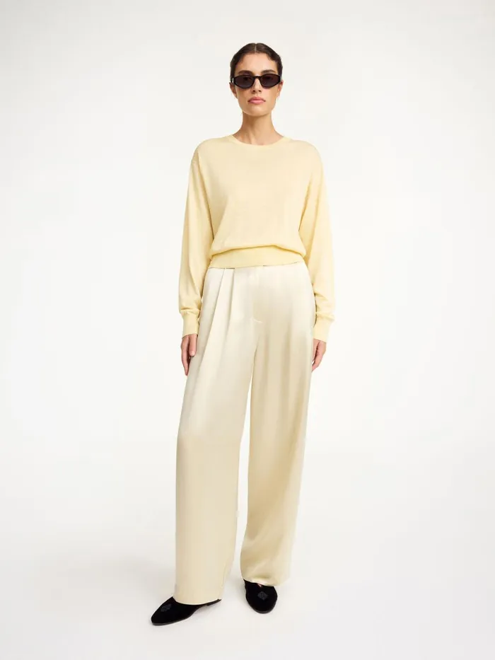 Knitwear Women By Malene Birger Mantea Sweater Sea Mist