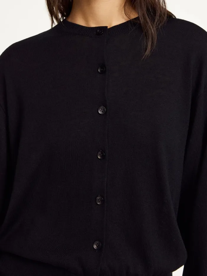 Knitwear Women By Malene Birger Montie Cardigan Black