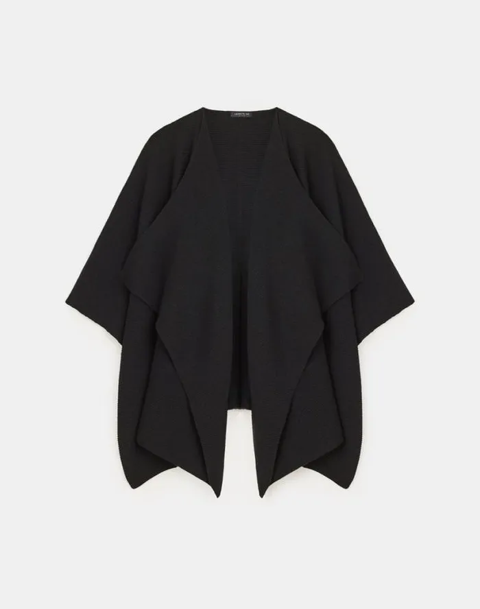 Lafayette 148 New York Cashmere Wrap Poncho Black Accessories Winter Accessories