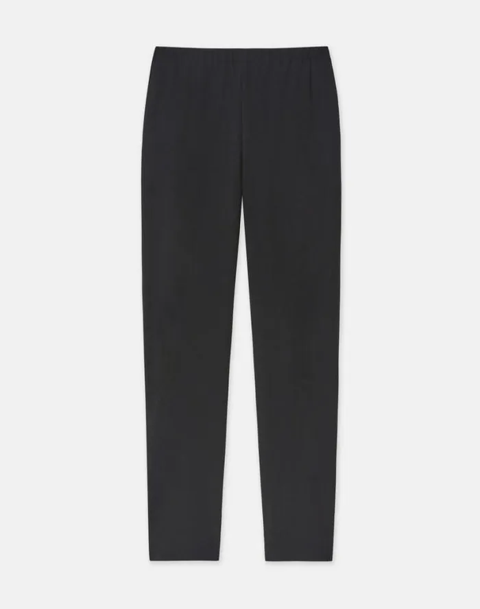 Lafayette 148 New York Fluid Crepe Jones Jogger Pant Black Ready To Wear Pants and Shorts