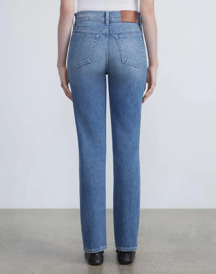 Lafayette 148 New York L148 Denim Reeve Straight Jean Faded Skyline Ready To Wear Pants and Shorts
