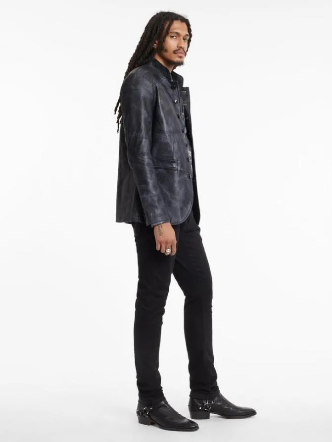 LASSEN JACKET Dusty Blue Clothing John Varvatos Leather Jackets