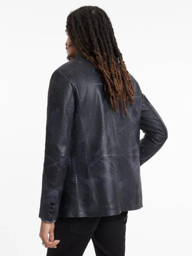 LASSEN JACKET Dusty Blue Clothing John Varvatos Leather Jackets