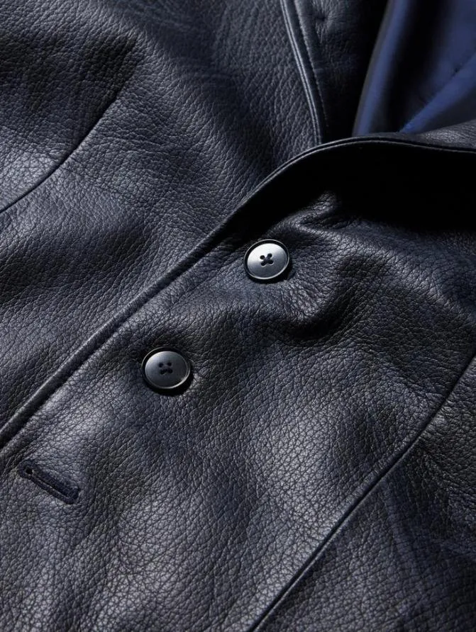LASSEN JACKET Dusty Blue Clothing John Varvatos Leather Jackets