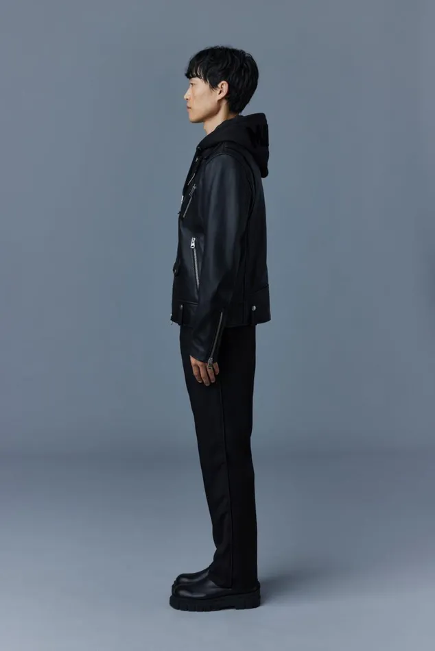 Leather Jackets Men Mackage MAGNUSCN 2in1 Leather Biker Jacket Black