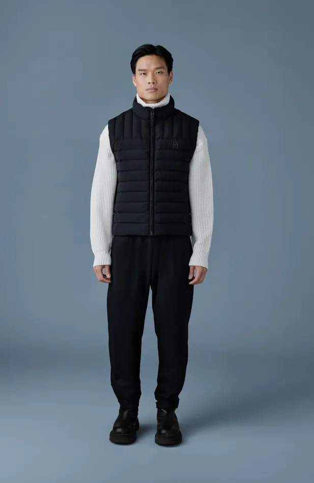 Light Down Jackets Men Mackage TITUS Perpendicular Channel Quilt Down Vest Black Light Down Jackets Men Mackage TITUS Perpendicular Channel Quilt Down Vest Black