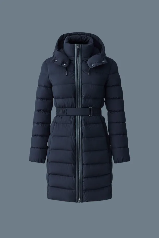 Light Down Jackets Women Mackage ASHLEY Stretch Light Down With Removable Hood Cream