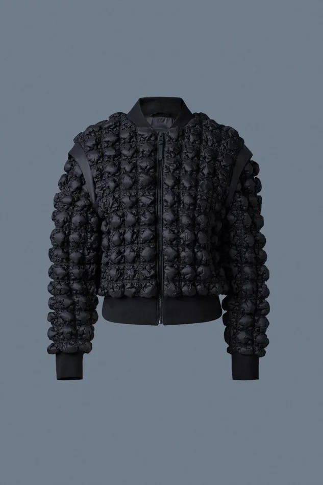 Light Jackets Women Mackage HELEN Diamond Quilted Bomber Jacket Black