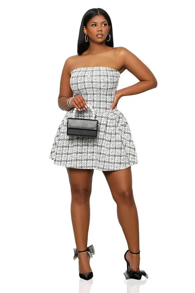 Lilly039s Kloset Dresses Women Work Meets Play Mini Dress White Multi