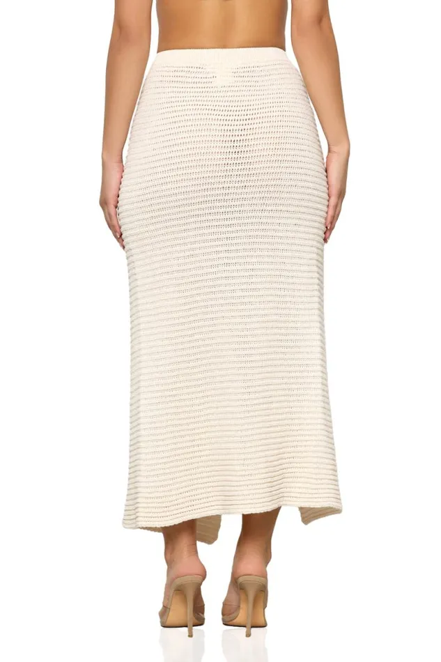 Lilly039s Kloset Skirts Women Wanderlust High Slit Skirt Cream