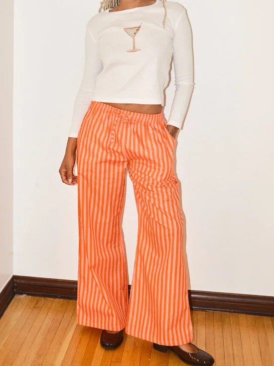 Lisa Says Gah Gabrielle Pants Pink U0026 Orange Women Bottoms