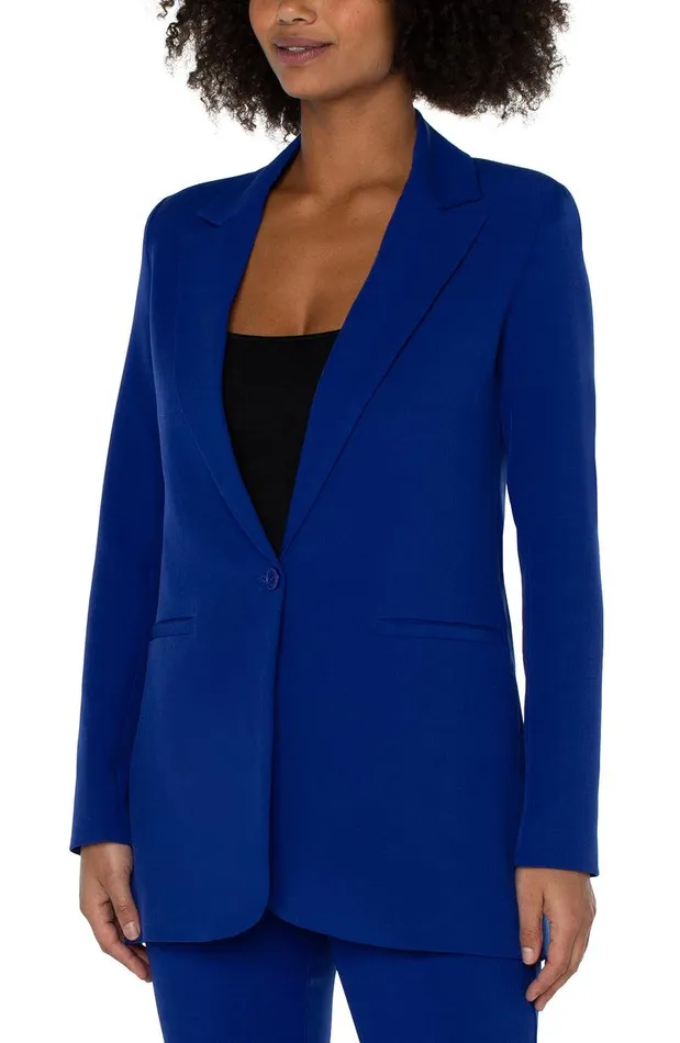 Liverpool Los Angeles BUTTON FRONT BOYFRIEND BLAZER Royal Violet Women BLAZERS
