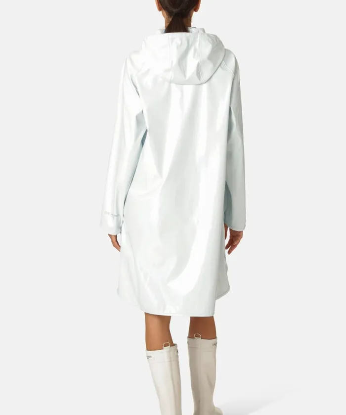 Long Raincoat 8211 Illusion Blue Rainwear Ilse Jacobsen Raincoats