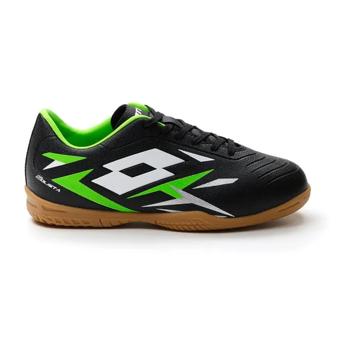 Lotto Sport Shoes ManWomanKids SOLISTA 700 VI ID JR All Blackall Whitespring Green