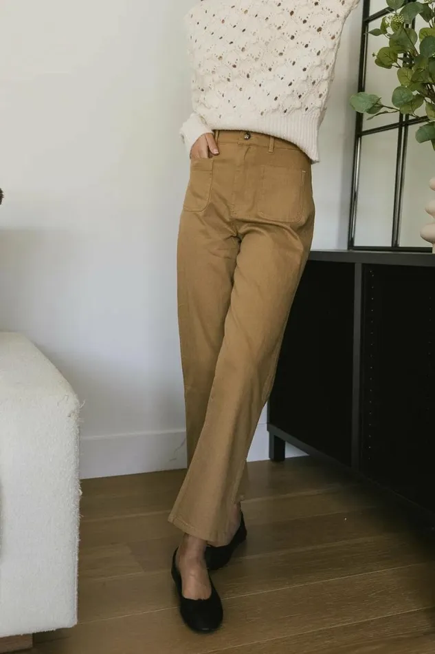 Magnolia Straight Leg Pants In Tan Tan Women Bohme Pants
