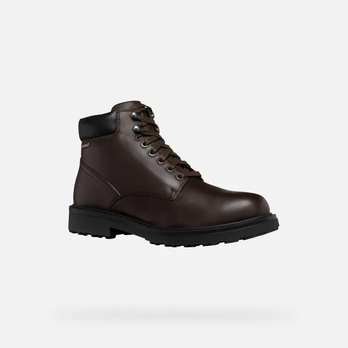 Man Geox Ankle Boots LAGORAI GRIP ABX MAN Coffee Waterproof Boots Coffee