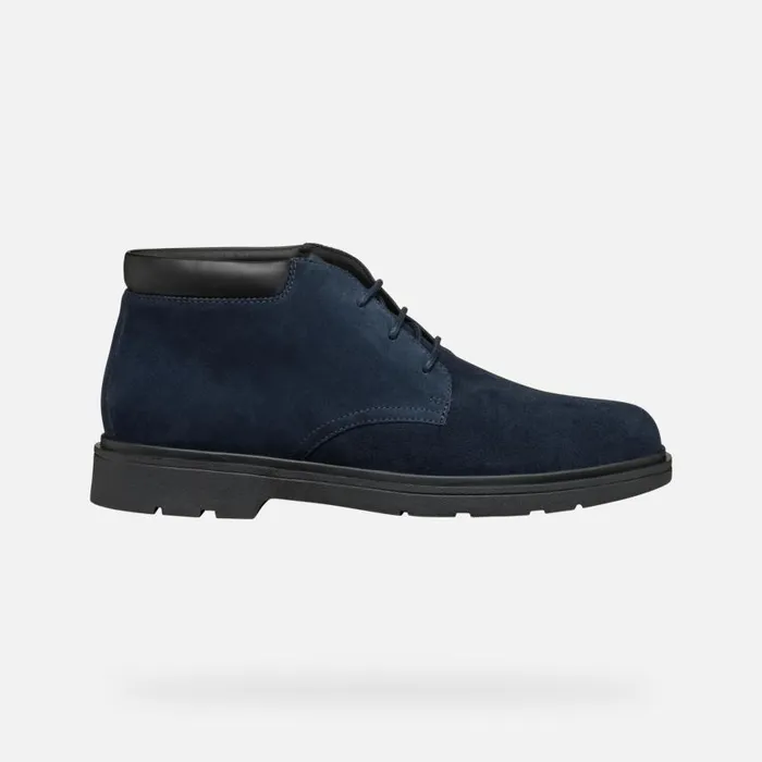 Man Geox Ankle Boots SPHERICA EC1 MAN Navy Mid Calf Boots Navy
