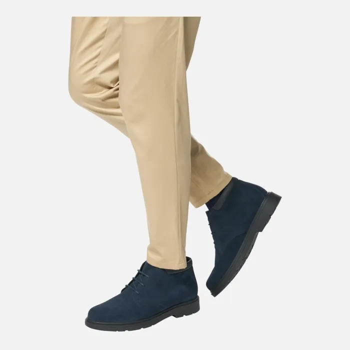 Man Geox Ankle Boots SPHERICA EC1 MAN Navy Mid Calf Boots Navy