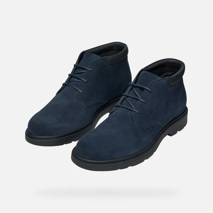 Man Geox Ankle Boots SPHERICA EC1 MAN Navy Mid Calf Boots Navy