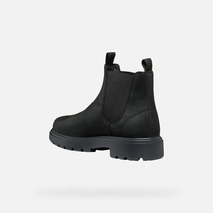 Man Geox Ankle Boots SPHERICA EC7 MAN Black Chelsea Boots Black
