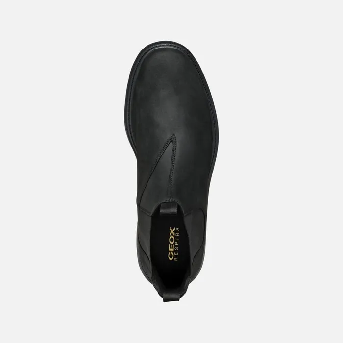 Man Geox Ankle Boots SPHERICA EC7 MAN Black Chelsea Boots Black