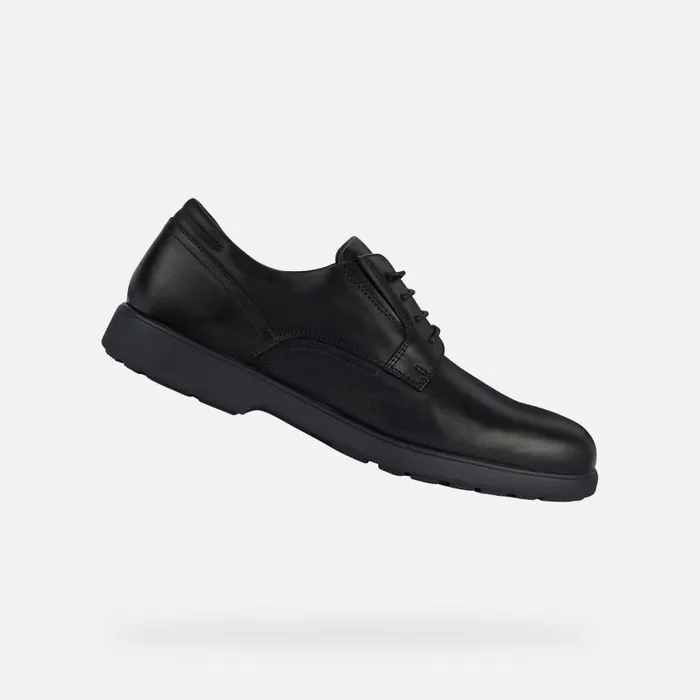 Man Geox Formal Shoes SPHERICA EC11 Men039s Black Leather Shoes Geox Black