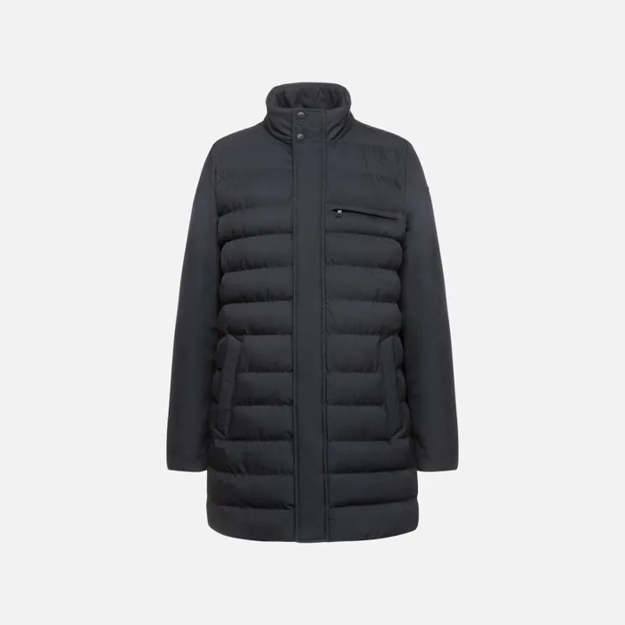 Man Geox Jackets SILE MAN Sky Captain Fulllength Quilted Coat Sky Captain