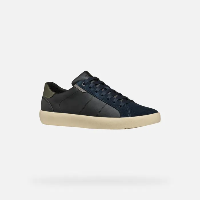 Man Geox Sneakers AFFILE MAN BlackNavy Low Top Sneakers Blacknavy