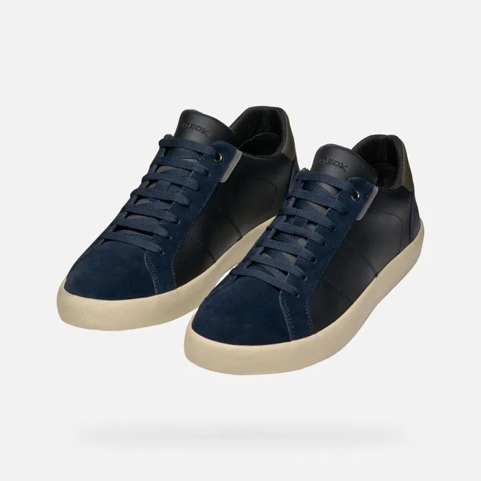 Man Geox Sneakers AFFILE MAN BlackNavy Low Top Sneakers Blacknavy