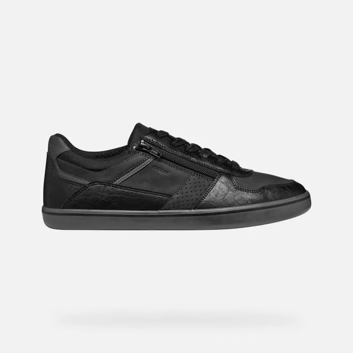 Man Geox Sneakers ELVER MAN Black Low Top Sneakers Black