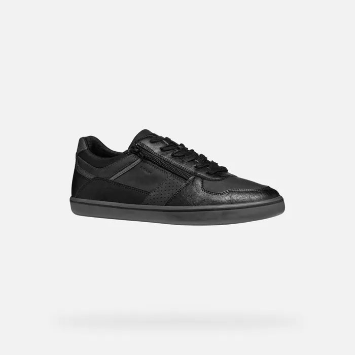 Man Geox Sneakers ELVER MAN Black Low Top Sneakers Black