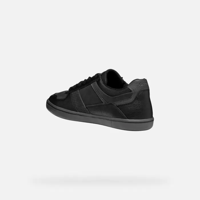 Man Geox Sneakers ELVER MAN Black Low Top Sneakers Black