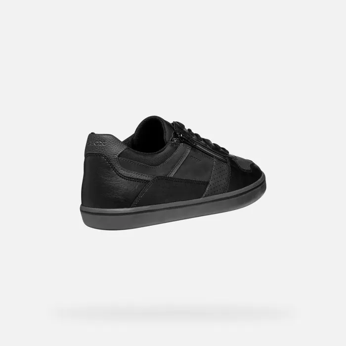 Man Geox Sneakers ELVER MAN Black Low Top Sneakers Black