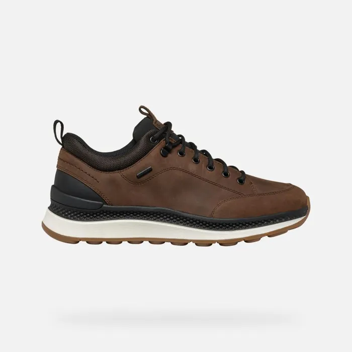 Man Geox Sneakers SPHERICA ACTIF X2 ABX MAN CoffeeBlack Low Top Sneakers Coffeeblack