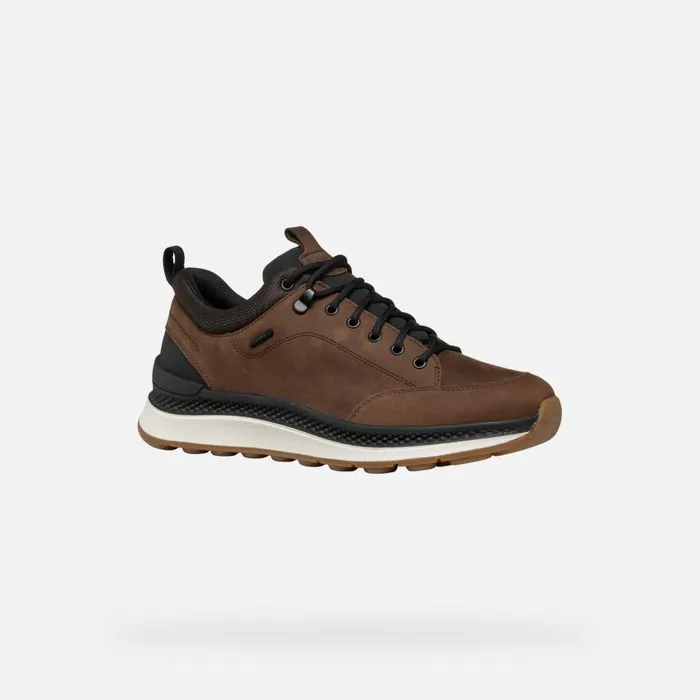 Man Geox Sneakers SPHERICA ACTIF X2 ABX MAN CoffeeBlack Low Top Sneakers Coffeeblack