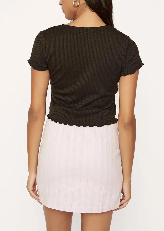 Marilyn Night Knit Top Black Women Lost Wander Tops