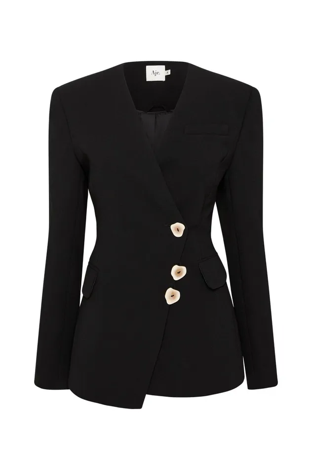 Mastermind Blazer Black Women Aje Blazers Jackets 038 Coats