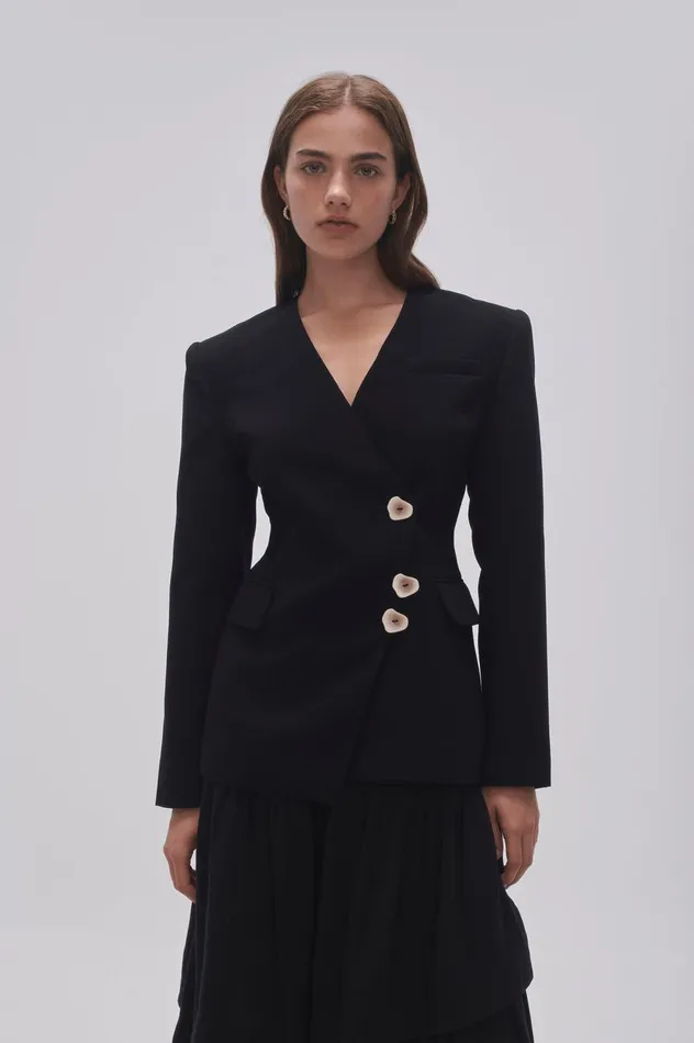 Mastermind Blazer Black Women Aje Blazers Jackets 038 Coats