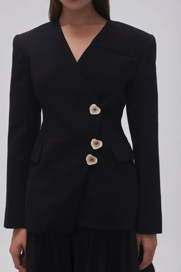 Mastermind Blazer Black Women Aje Blazers Jackets 038 Coats
