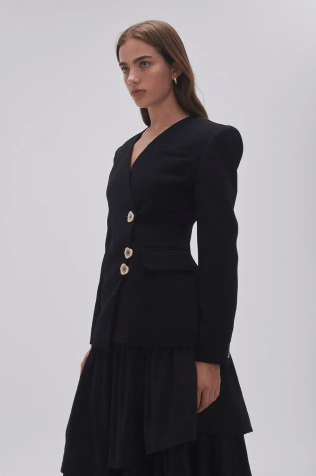 Mastermind Blazer Black Women Aje Blazers Jackets 038 Coats