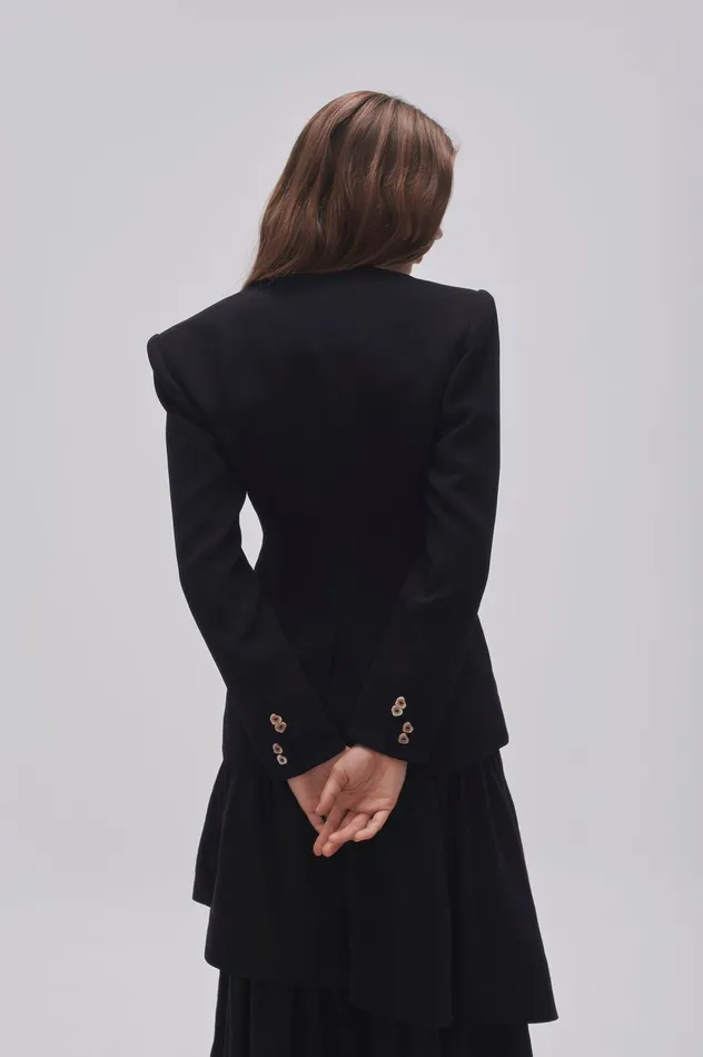 Mastermind Blazer Black Women Aje Blazers Jackets 038 Coats