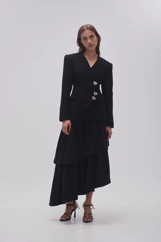 Mastermind Blazer Black Women Aje Blazers Jackets 038 Coats