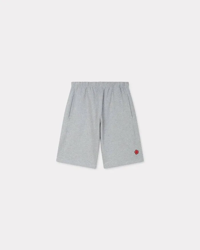Men 039Boke Flower039 Embroidered Shorts Pearl Grey Kenzo Pants And Shorts